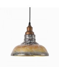 Lampa wisząca z papieru ryżowego o fakturze srebrnego kamienia HL3898