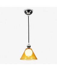 Minimalistyczna lampa wisząca w stylu retro ze szkła HL4080