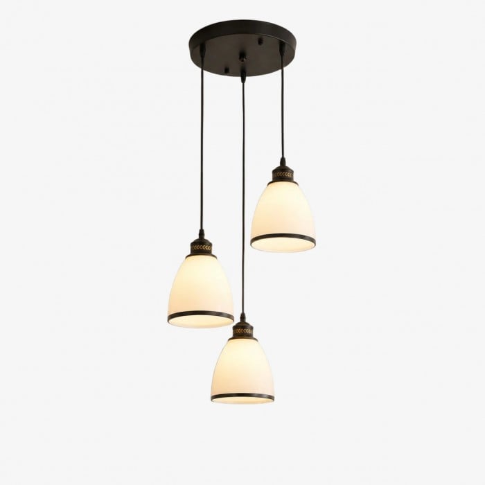 Trzygłowicowa lampa wisząca ze szkła HL3890