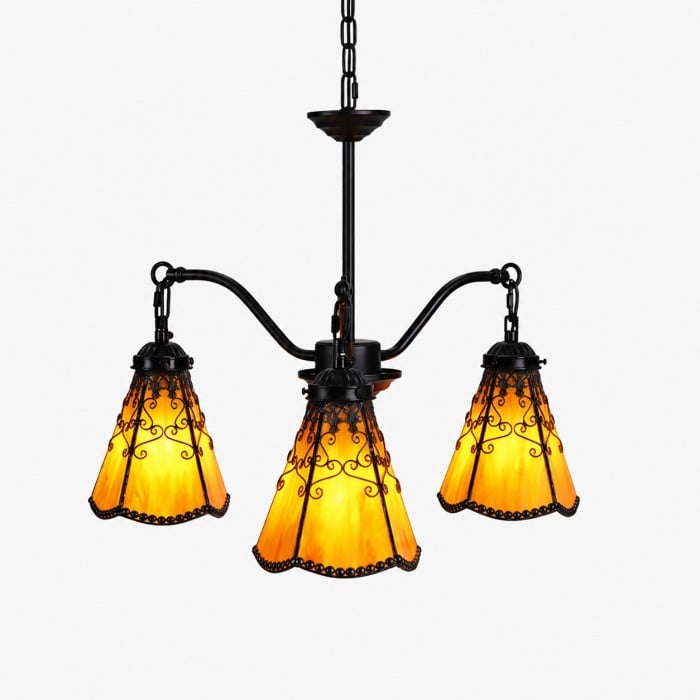 Tiffany-Stil 3-flammiger Glas-Pendelleuchter HL3634