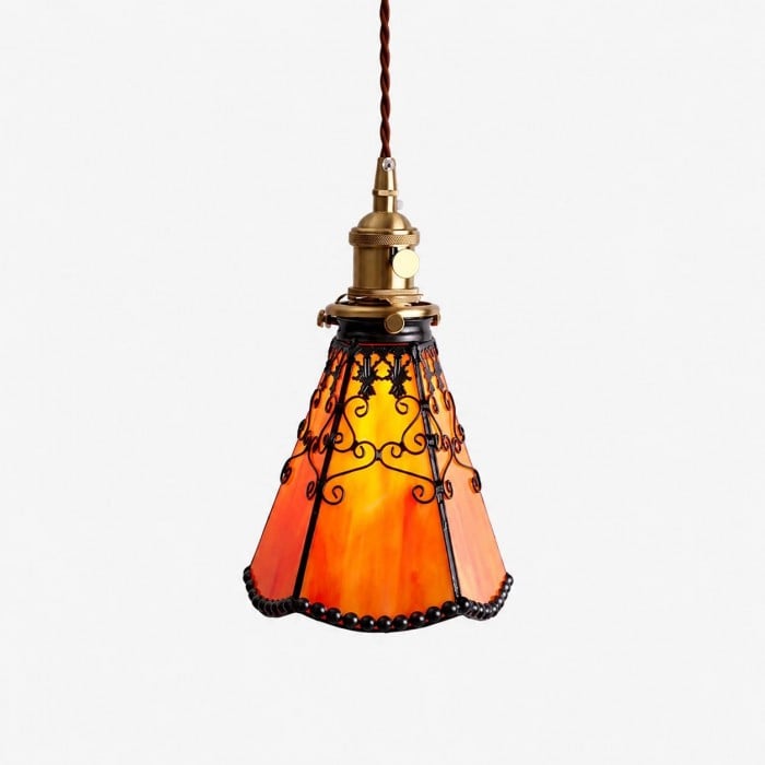 Wisząca lampa witrażowa w stylu Tiffany HL3650
