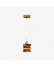 Vintage-Pendelleuchte im Used-Look mit Kuppelform HL3930