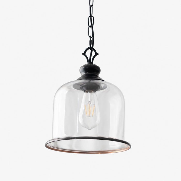 Vintage hanglamp van glas en metaal HL4040