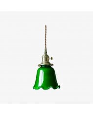 Vintage groene glazen hanglamp voor keuken, eetkamer en café HL3647