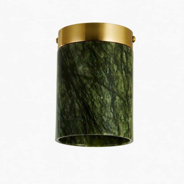 Vintage groene jade stenen plafondlamp - Metalen retro verlichting voor de hal HL3786