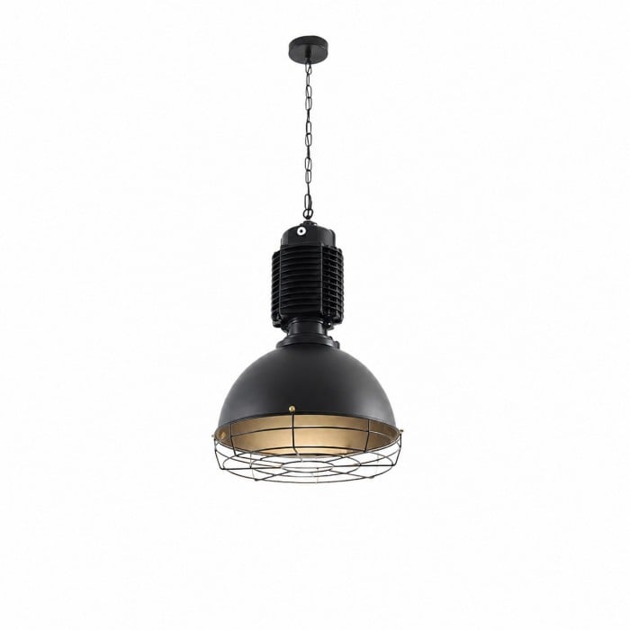 Lampa wisząca w stylu vintage industrialnym z żelazną klatką HL3943