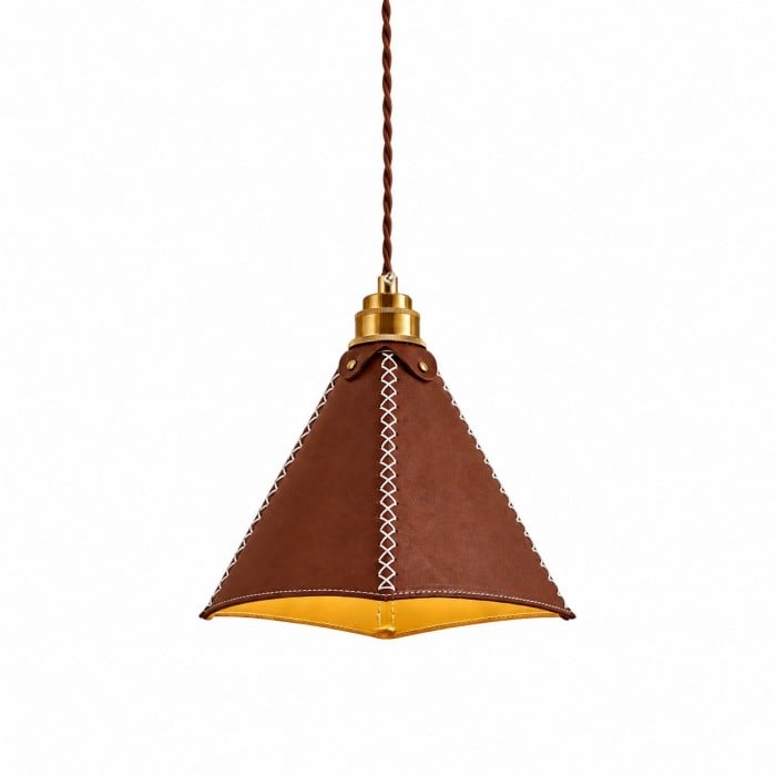 Vintage Leather Pendant Light HL3758
