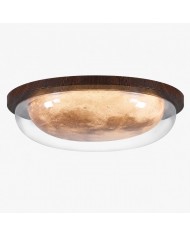 Plafondlamp met gegolfd glas, vlak gemonteerd, model HL3979