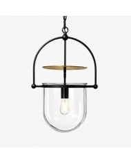 Lampa wisząca z tkaniny w kropki w stylu vintage HL3917