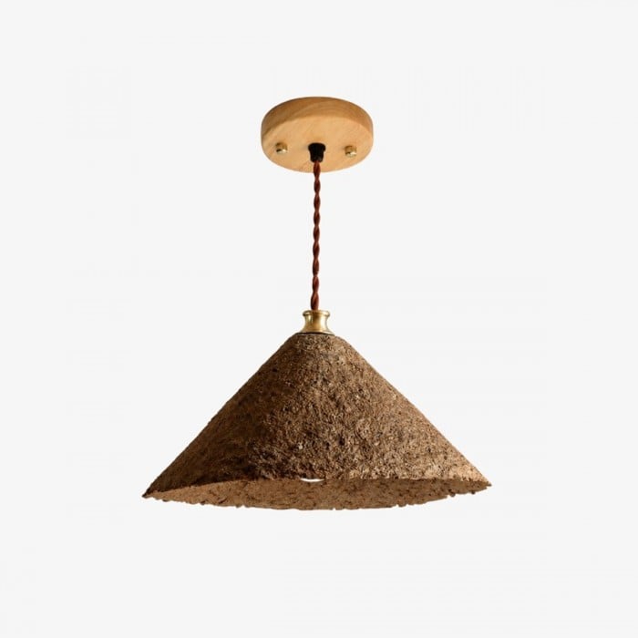 Lámpara colgante cónica texturizada Wabi-Sabi HL3826