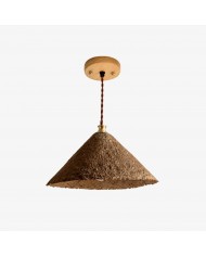 Lámpara colgante de papel de arroz blanquecino HL3785