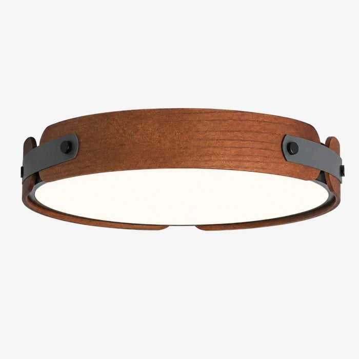 Walnut Full Spectrum Flush Mount Ceiling Light HL3755