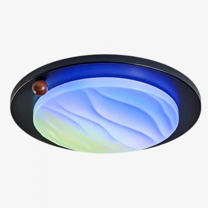 Walnut RGB Dynamic Sky Flush Mount Ceiling Light HL3699