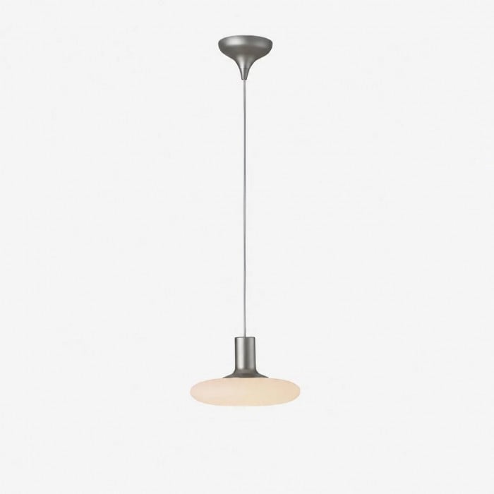 Hanglamp HL3762 van wit glas en chroom.