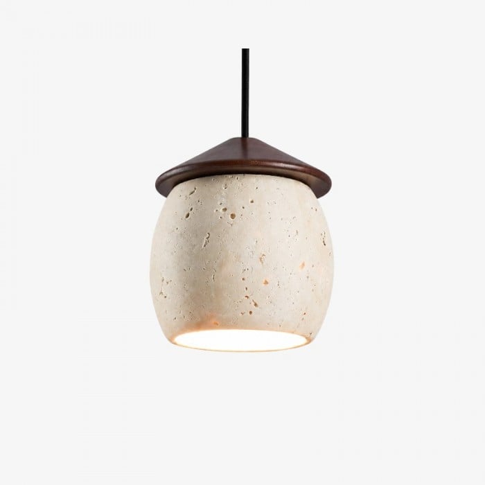 Hanglamp van geel travertijn HL3866