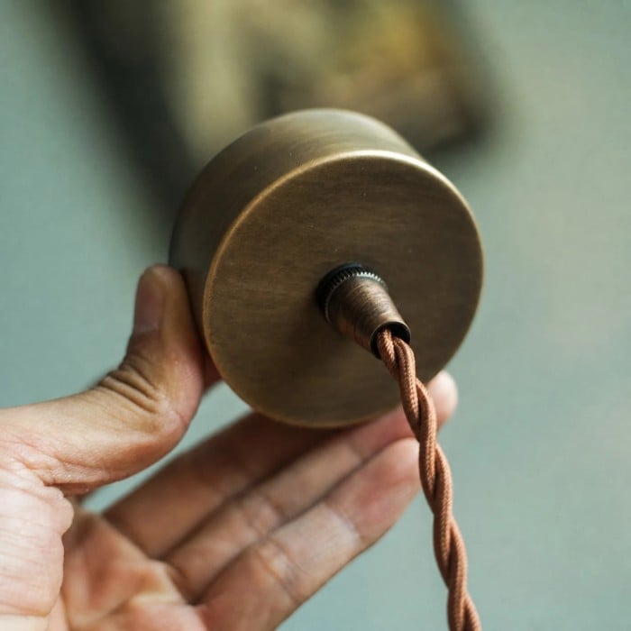 Mini hanglamp van verouderd messing HL4554