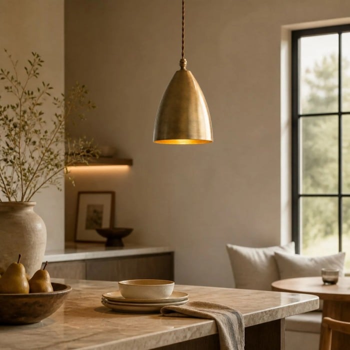 Mini hanglamp van verouderd messing HL4554