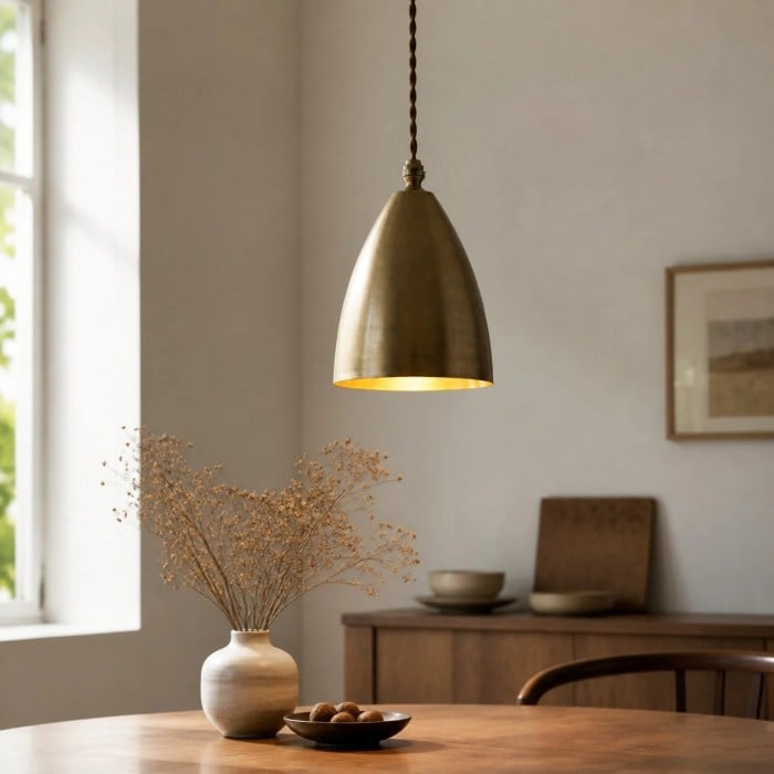 Mini hanglamp van verouderd messing HL4554