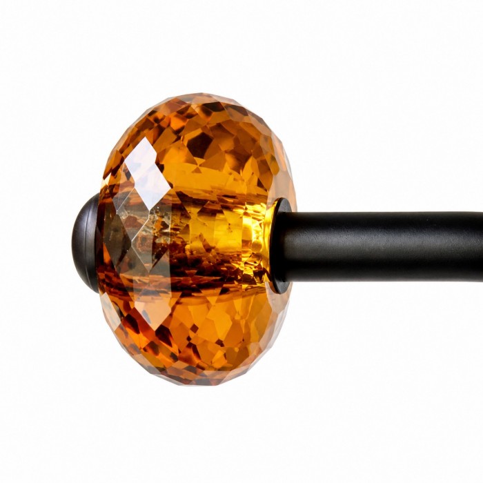 Französischer Kerzenleuchter aus bernsteinfarbenem Glas HL4408