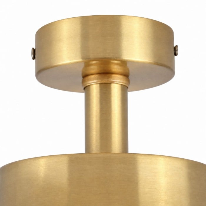 Antique Brass Ribbed Glass Ceiling Light HL4290