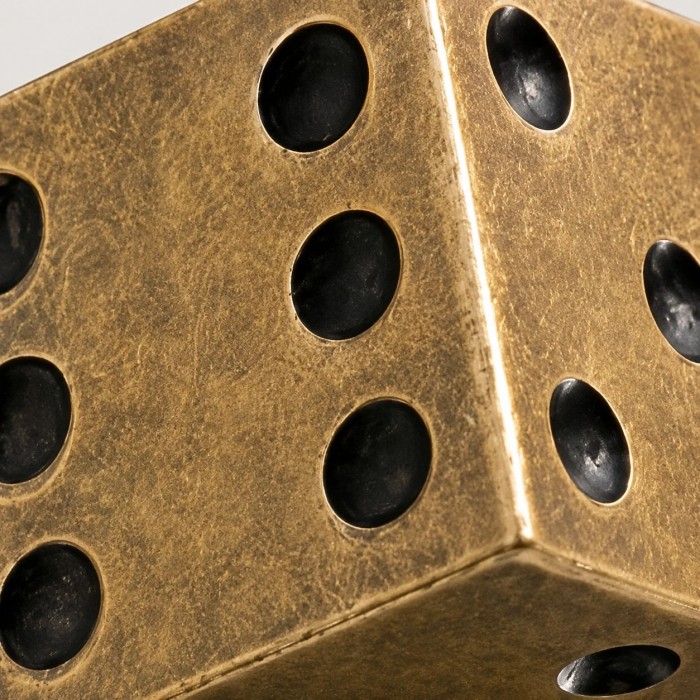 Bouton de meuble à dés en laiton antique HL4591