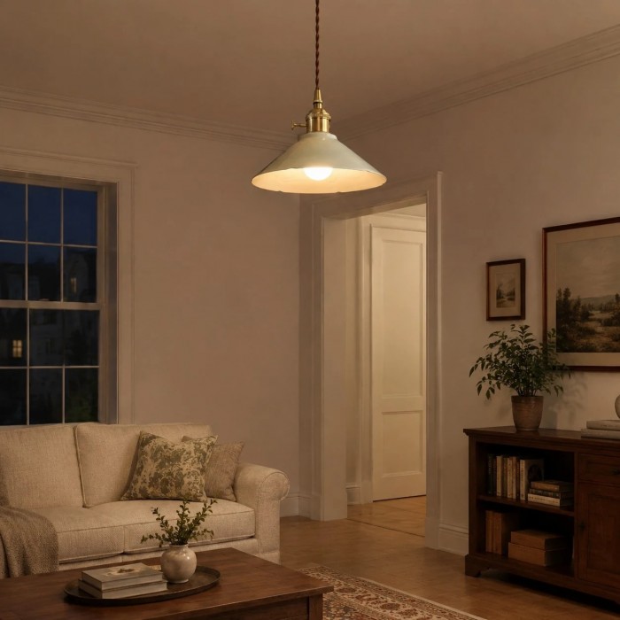 Antique Celadon Ceramic Pendant Light HL4545