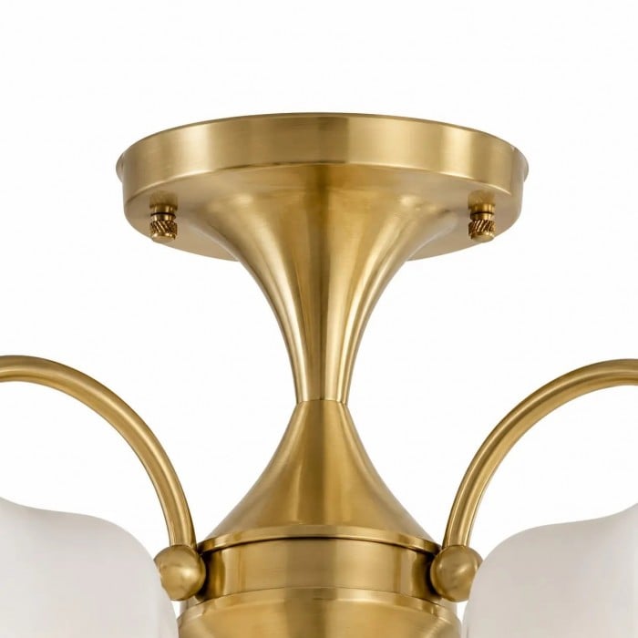 Arden Floral Glass Flush Mount Ceiling Light HL4225