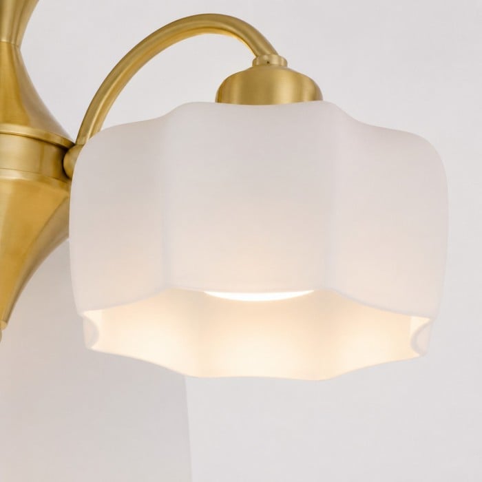 Arden Floral Glass Flush Mount Ceiling Light HL4225