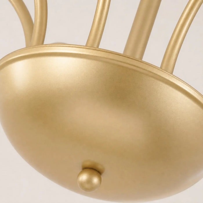 Aurelia Kronleuchter aus gold-weißem Glas HL4267