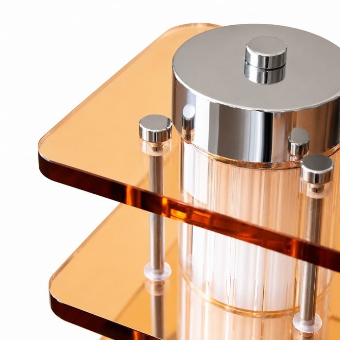 Bauhaus Acrylic Chrome Flush Mount Ceiling Lamp HL4387