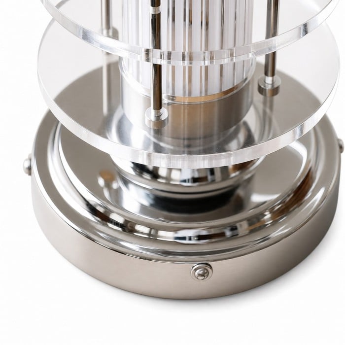 Bauhaus Acrylic Chrome Flush Mount Ceiling Lamp HL4387