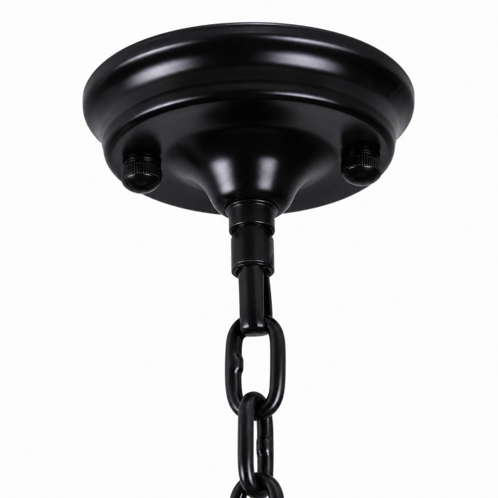 Black Trapeze Glass Pendant Light HL4277
