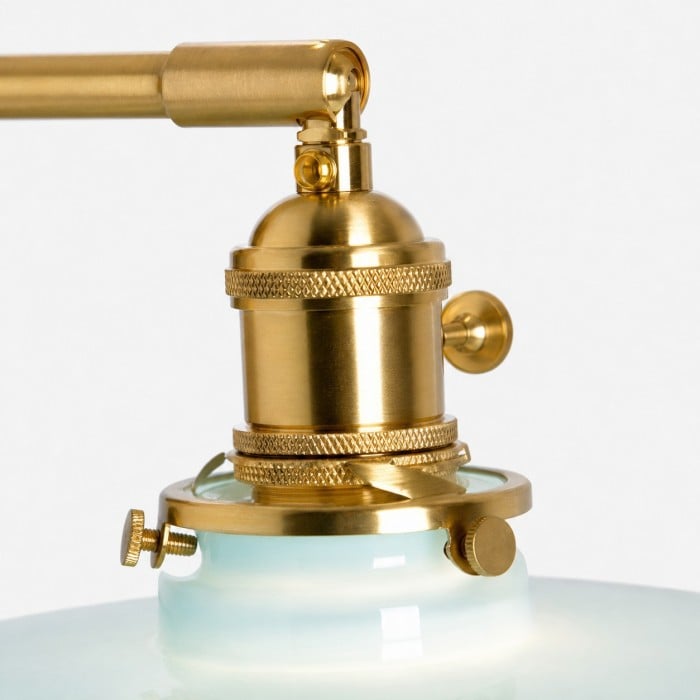 Aplique de pared de latón con cristal azul opalino HL4372