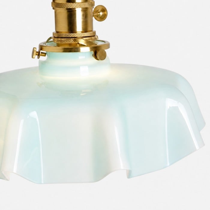 Aplique de pared de latón con cristal azul opalino HL4372