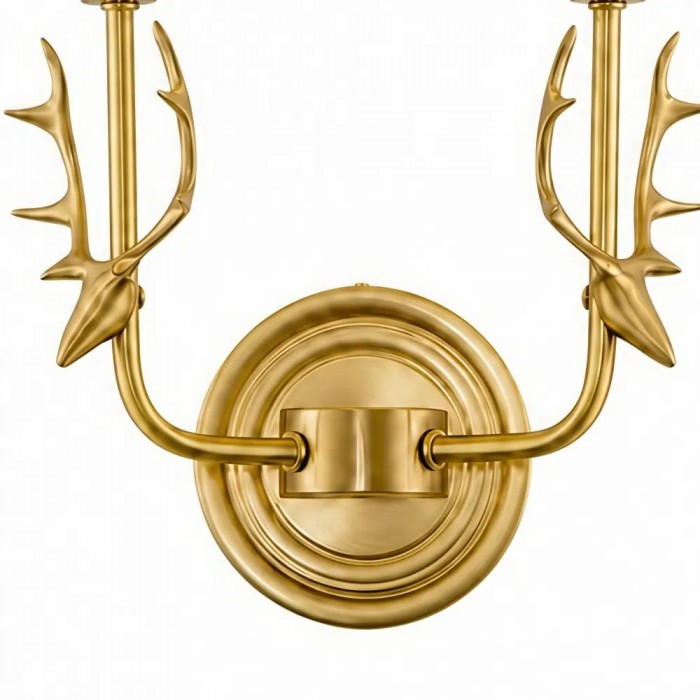 Brass Antler Glass Shade Wall Sconce HL4232