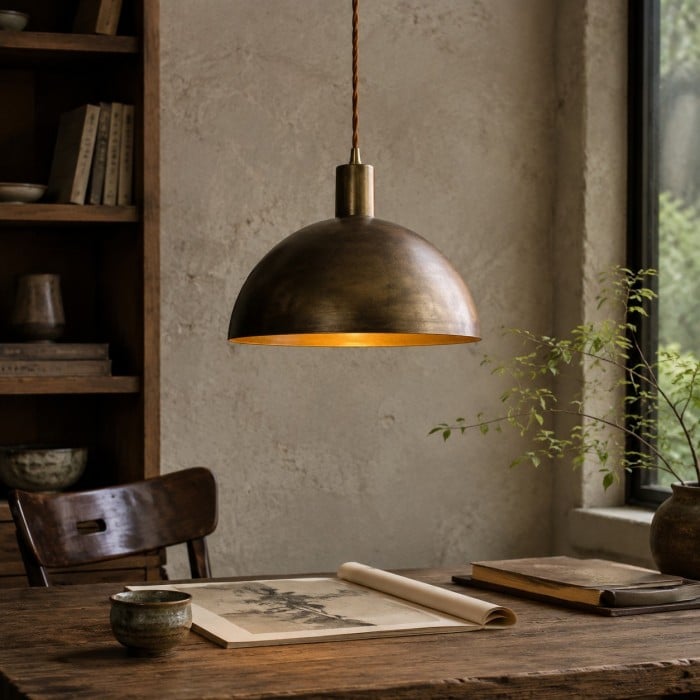 Suspension demi-dôme en laiton HL4507