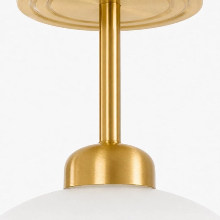 Deckenleuchte aus Messing und Opalglas HL4245