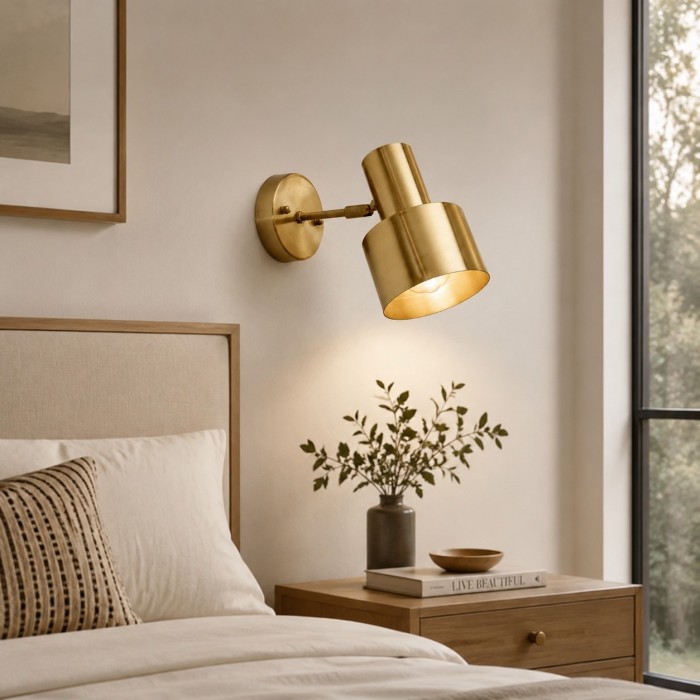 Brushed Brass Wall Sconce HL4542