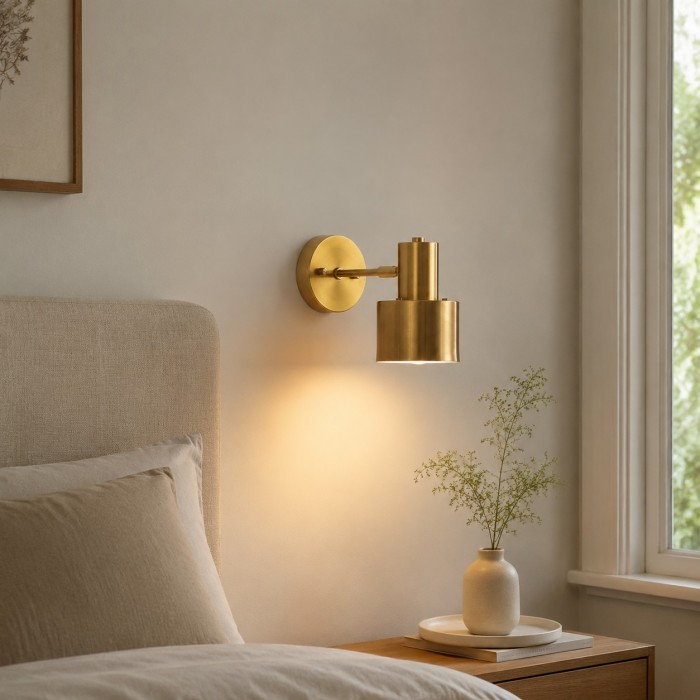 Brushed Brass Wall Sconce HL4542