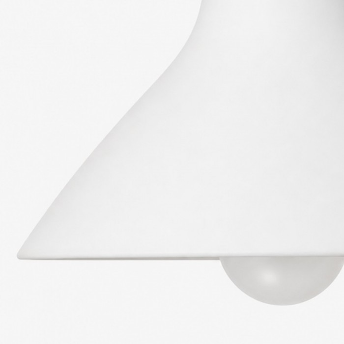 Calvor hanglamp met witte porseleinen kap en messing afwerking - Enkelvoudige en lineaire uitvoering voor de keuken HL4200
