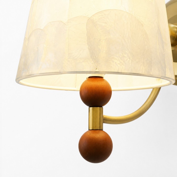 Capiz Shell and Wood Accent Wall Sconce HL4343