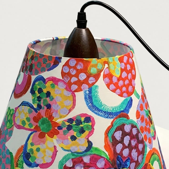 Suspension en tissu à motif floral coloré HL4461