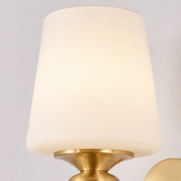 French Antique Brass Glass Wall Sconce HL4246