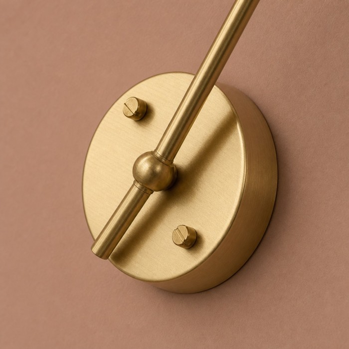 French Brass Glass Globe Wall Light HL4328