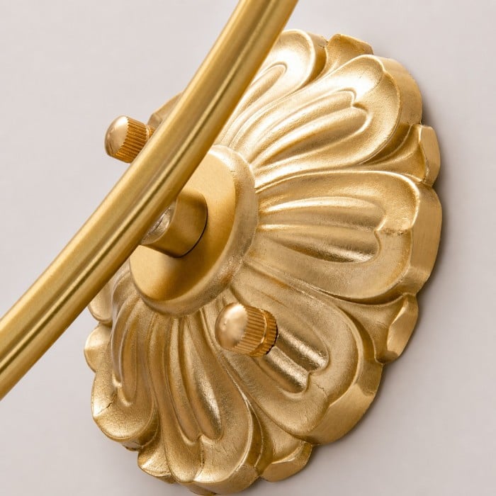 French Floral Brass Wall Sconce HL4243