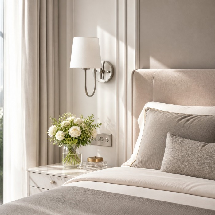French Style Glass and Metal Wall Sconce HL4385