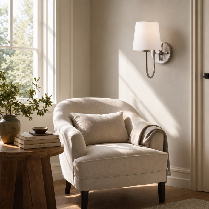 French Style Glass and Metal Wall Sconce HL4385