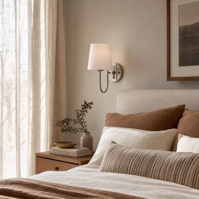 French Style Glass and Metal Wall Sconce HL4385