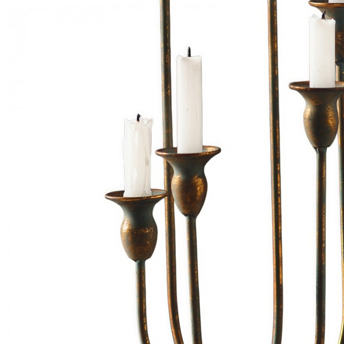 Fransk vintage ljusstake i järn med flera armar HL4634