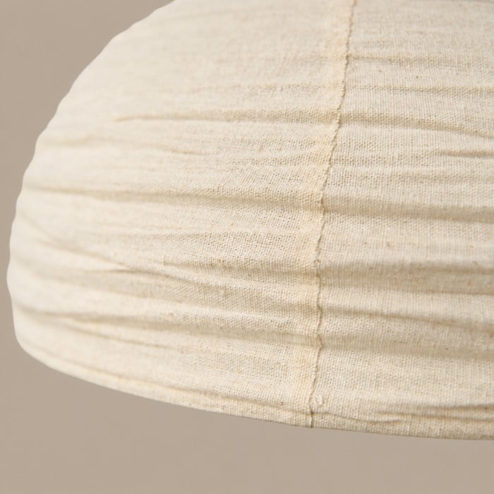 Gathered Fabric Pendant Lamp with Botanical Pattern Option HL4404